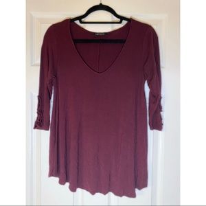 Hippie Chic Cutout 3/4 Sleeve Shirt